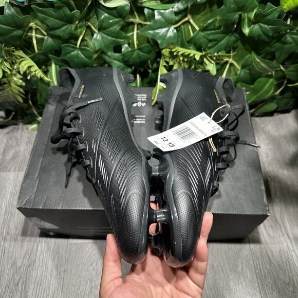 Adidas Predator League FG Soccer Cleats Men Sz 7.5 #IF6347 Black Gold Box No Lid